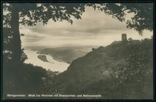5x AK - Rheintal Bad Honnef Königswinter Drachenfels u.a. - alle 1920er gelaufen