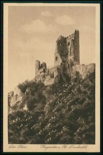 5x AK - Rheintal Bad Honnef Königswinter Drachenfels u.a. - alle 1920er gelaufen