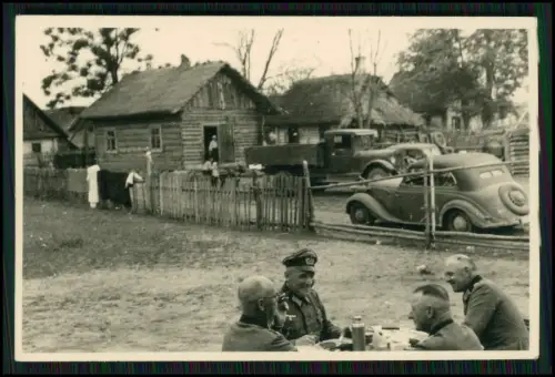 15x Foto - Soldaten Wehrmacht - Pkw Lkw Fahrzeug Ostfront Dorf Bauern und andere