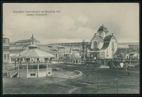 AK - Brüssel Deutsche Sektion Expo 1910 - deutscher Pavillon Motiv gelaufen 1910