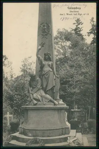 Denkmal des I. Westf. Inf. Rgt. Nr. 13 in Colombey an Gefechte 1870-71 erinnert