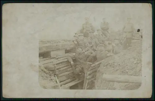 8x Foto AK 1. WK -  Soldaten im Einsatz Bunker Shelter Feldpostkarten 1914-1918