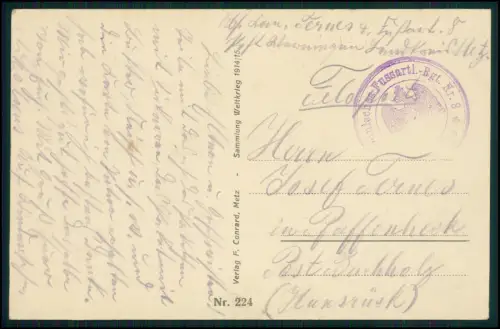 AK 1.WK - St Mihiel Côte Sainte Marie Ruinen Soldaten Lothringen - Feldpost gel.