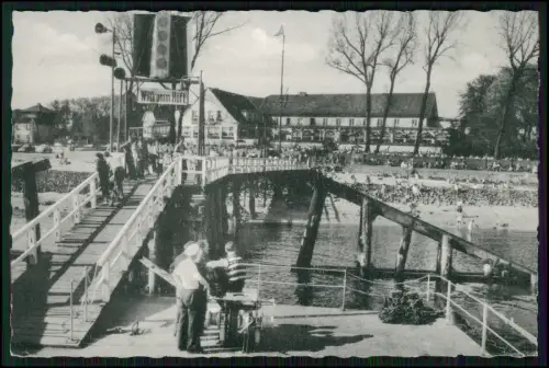 Foto AK - Wedel Schulau Willkomm Höft Anleger mit Fährhaus alte Hafenstimmung