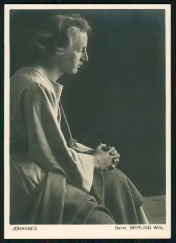 Foto AK Oberammergau Passionsspiele 1934 Schauspieler Willy Bierling Johannes