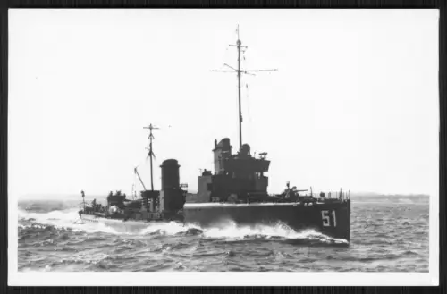 Foto AK - Wilhelmshaven Torpedoboot T 151 der Kaiserlichen Marine Rumpfnummer 51