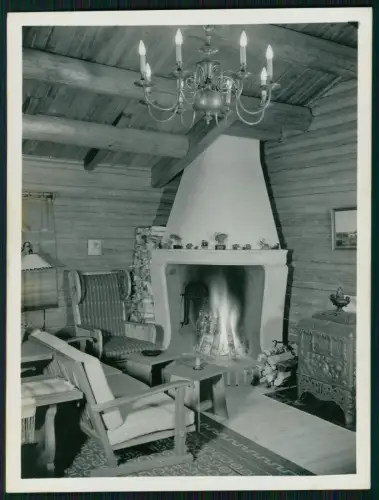 2x Foto 17x12cm - Kaminzimmer und Esszimmer im Stabsquartier der Wehrmacht 1942