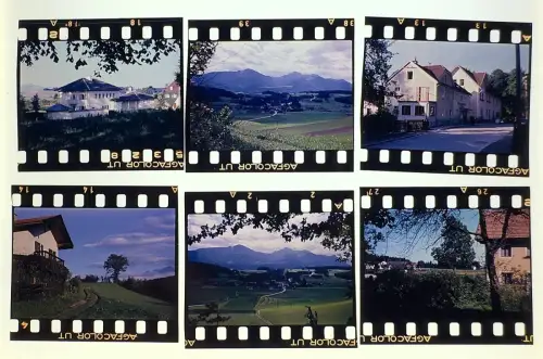 6x Original Fab-Dia - Lr. Traunstein in Oberbayern - Dörfer Haslach u.a. 1960er