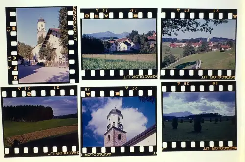 6x Original Fab-Dia - Lr. Traunstein in Oberbayern - Dörfer Haslach u.a. 1960er