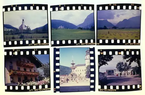 6x Original Fab-Dia - Lr. Traunstein in Oberbayern - Dörfer Haslach u.a. 1960er