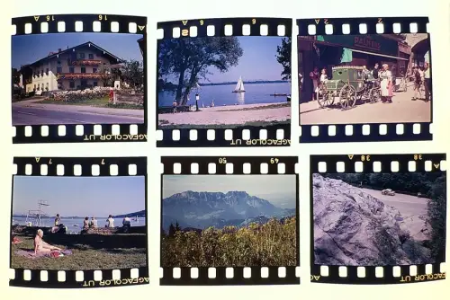 6x Original Fab-Dia - Lr. Traunstein in Oberbayern - Dörfer Haslach u.a. 1960er