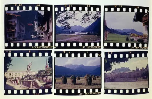 6x Original Fab-Dia - Lr. Traunstein in Oberbayern - Dörfer Haslach u.a. 1960er