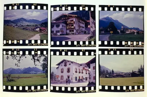 6x Original Fab-Dia - Lr. Traunstein in Oberbayern - Dörfer Haslach u.a. 1960er