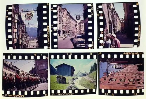 6x Original Fab-Dia - Innsbruck Österreich Umzug Parade alles in Tracht 1960er