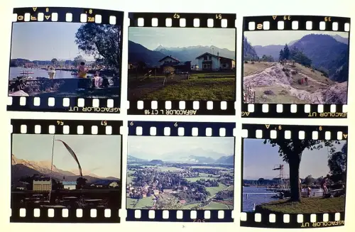 6x Original Fab-Dia - Lr. Traunstein in Oberbayern - Dörfer Haslach u.a. 1960er