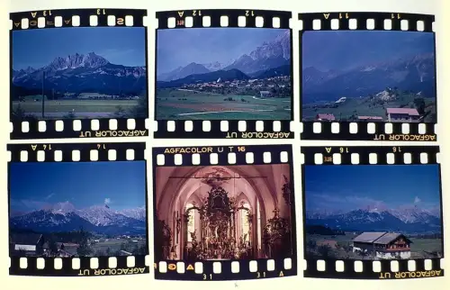 6x Original Fab-Dia - Lr. Traunstein in Oberbayern - Dörfer Haslach u.a. 1960er