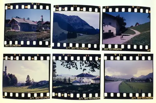 6x Original Fab-Dia - Lr. Traunstein in Oberbayern - Dörfer Haslach u.a. 1960er