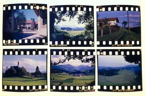 6x Original Fab-Dia - Lr. Traunstein in Oberbayern - Dörfer Haslach u.a. 1960er