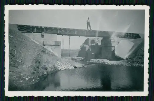 6x Foto- Soldaten Wehrmacht - Kriegszerstörung Belgien Frankreich Brücken - 1940