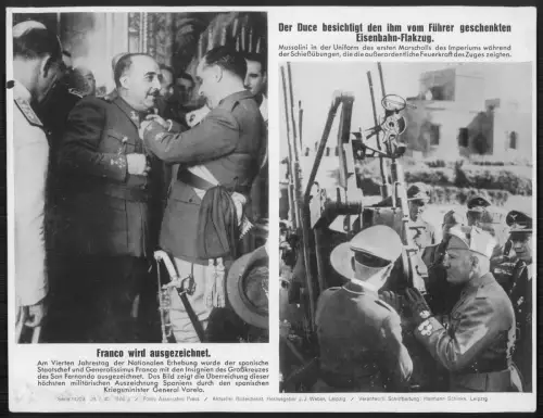 Spanien Madrid Franco Auszeichnung Großkreuz Zeremonie PK Pressefoto 1940