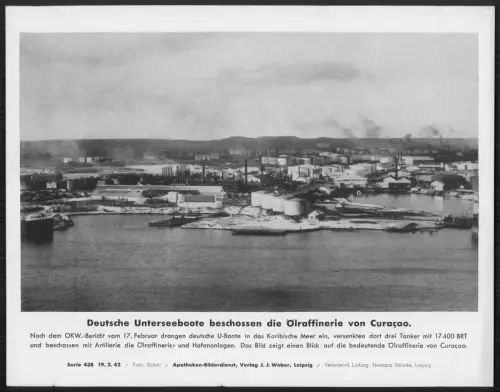 U-Boot Unterseeboote - Curacao Karibik Oelraffinerie Hafenanlagen Gesamtansicht