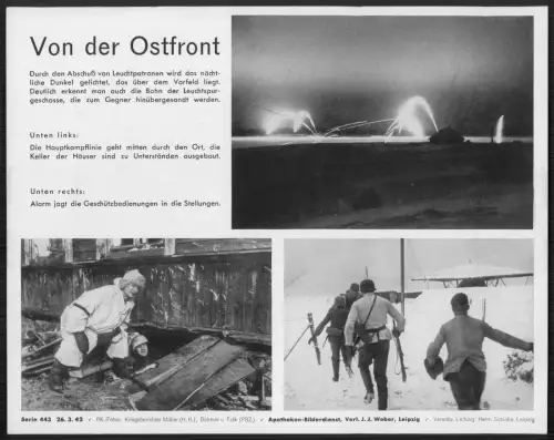 Wehrmacht Ostfront Nachtgefecht Leuchtspur Feuerstellungen Vorfeld PK Foto 1942