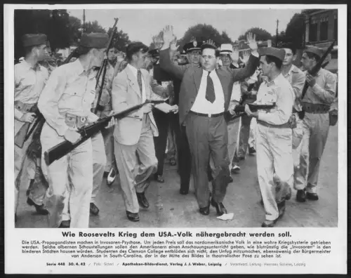 USA Wie Franklin D. Roosevelt - Krieg dem USA.-Volk nähergebracht werden sollte