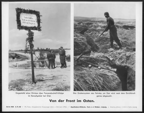 Wehrmacht Soldaten - Orel Don Ostfront Siegstafel Panzerabschuss Grabenlinie