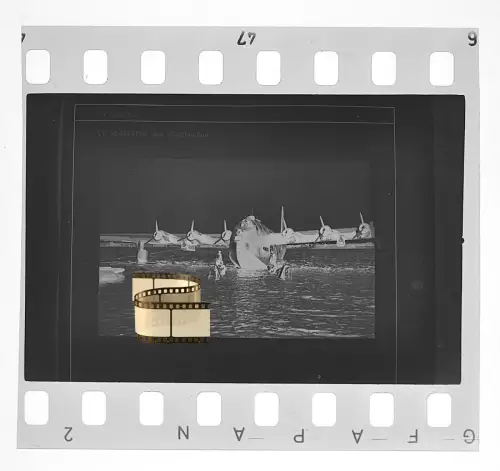 Negativ 4x3,5cm - Flugzeug - Blohm & Voss - BV 222 Wiking - Flugboot