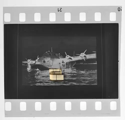 Negativ 4x3,5cm - Flugzeug - Blohm & Voss - BV 222 Wiking - Flugboot