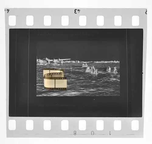 Negativ 4x3,5cm - Flugzeug - Blohm & Voss - BV 222 Wiking - Flugboot