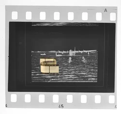 Negativ 4x3,5cm - Flugzeug - Blohm & Voss - BV 222 Wiking - Flugboot