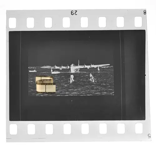 Negativ 4x3,5cm - Flugzeug - Blohm & Voss - BV 222 Wiking - Flugboot