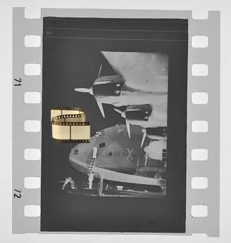 Negativ 4x3,5cm - Flugzeug - Blohm & Voss - BV 222 Wiking - Flugboot