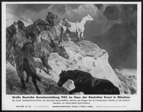 München Große Deutsche Kunstausstellung 1943 - Haus Deutschen Kunst - PK Foto
