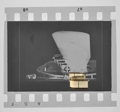 Negativ 4x3,5cm - Flugzeug - Blohm & Voss - BV 222 Wiking - Flugboot