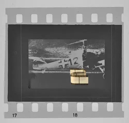 Negativ 4x3,5cm - Flugzeug Aircraft - Messerschmitt Me Bf 109 - Jagdflugzeug WK2