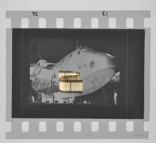 Negativ 4x3,5cm - Flugzeug - Blohm & Voss - BV 222 Wiking - Flugboot