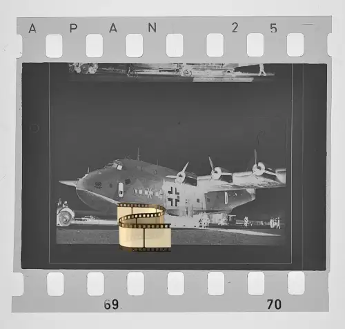 Negativ 4x3,5cm - Flugzeug - Blohm & Voss - BV 222 Wiking - Flugboot