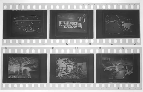 6x Negativ 4x3,5cm  Flugzeug Blohm & Voss BV 222 Wiking - Technik u.a. Ansichten