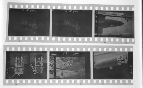 6x Negativ 4x3,5cm - Blohm & Voss BV 143 - Gleitbombe - Technik Abbildungen Foto