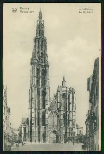 1. WK - Antwerpen Kathedrale Lieben Frau - 6. Pomm. Inf. Rgt. 49 - Feldpost 1917
