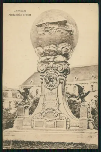 1. WK - Cambrai Monument Blériot Luftfahrt 6. Pomm. Inf. Rgt. 49 - Feldpost 1917