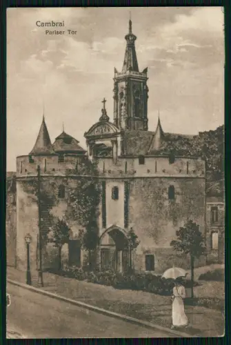 1. WK - Cambrai Pariser Tor - 6. Pomm. Inf. Rgt. 49 - Feldpost 1917