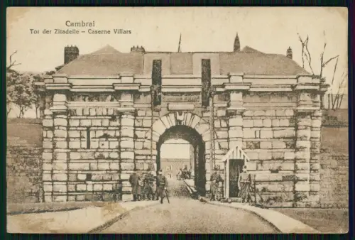 1. WK - Cambrai Tor Zitadelle Kaserne - 6. Pomm. Inf. Rgt. 49 - Feldpost 1918