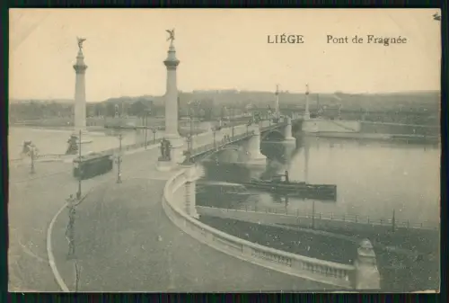 1. WK - Liege Pont de Fragnee Brücke - 6. Pomm. Inf. Rgt. 49 - Feldpost 1918