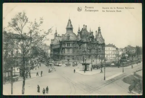 1. WK - Antwerpen Nationale Bank Platz - 6. Pomm. Inf. Rgt. 49 - Feldpost 1917