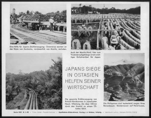 Japans Siege Asien helfen Wirtschaft Rohstoffgewinnung Landwirtschaft Industrie