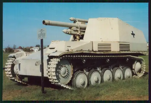 Foto 15x10cm - Panzer Tank - Panzerhaubitze Wespe Artillerie-Selbstfahrlafette