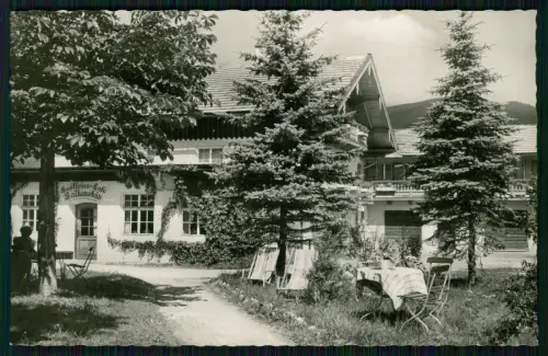 Echt Foto AK - Inzell Lkr. Traunstein - Gasthaus Falkenstein Garten Café Pension